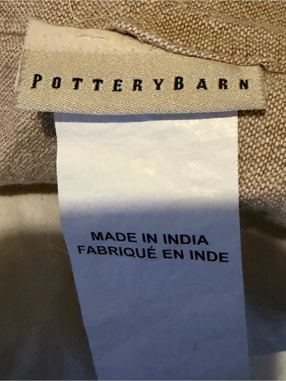 Pottery Barn Beige and Cream Coastal Pillow Cover
